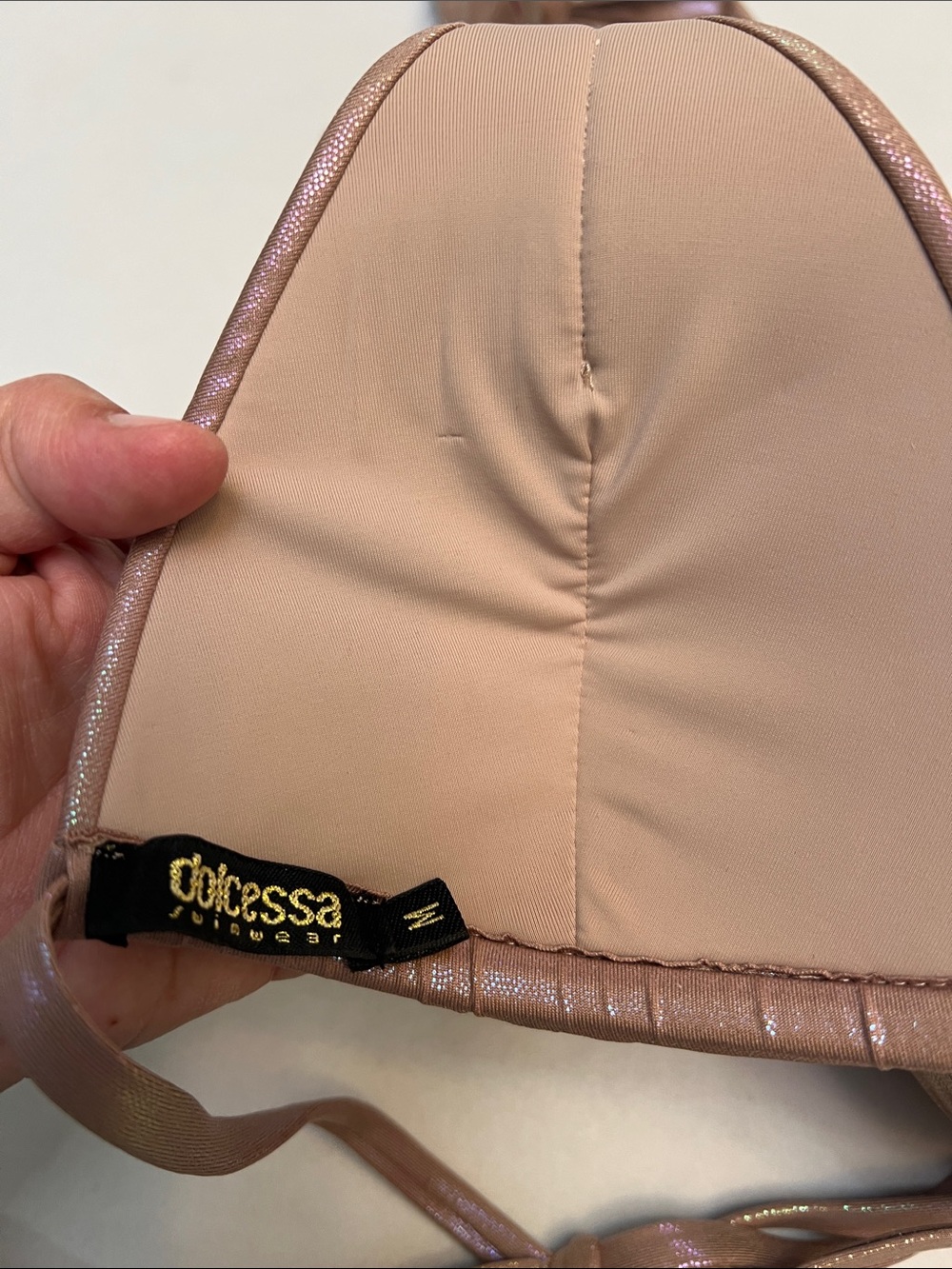 DOLCESSA TAUPE SHINE OPHIDIA METALLIC   BIKINI SET TOP MEDIUM BOTTOMS SMALL - Picture 9 of 15